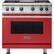 Front. Viking - Professional 5 Series 5.1 Cu. Ft. Freestanding LP Gas Convection Range - San Marzano Red.