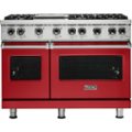 Viking - Professional 5 Series 6.1 Cu. Ft. Freestanding Double Oven LP Gas Convection Range - San Marzano Red