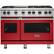 Front. Viking - Professional 5 Series 6.1 Cu. Ft. Freestanding Double Oven LP Gas Convection Range - San Marzano Red.