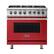 Front. Viking - Freestanding 7 Series Dual Fuel Self-Clean 36"W Range - San Marzano Red.