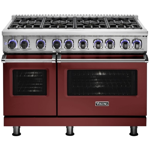 Viking - Professional 7 Series 7.3 Cu. Ft. Freestanding Double Oven Dual Fuel LP Gas Convection Range with Self-Cleaning - Reduction Red