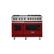 Front. Viking - VGR Freestanding 7-Series Gas 48"W Range - San Marzano Red.