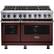 Front. Viking - 48"W 7-Series Dual Fuel Self-Clean Range-8 Burners-LP - Kalamata Red.