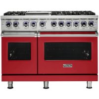 Viking - Professional 7 Series 7.3 Cu. Ft. Freestanding Double Oven Dual Fuel LP Gas Convection Range with Self-Cleaning - San marzano red - Front_Zoom