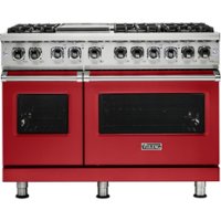 Viking - Professional 5 Series 7.3 Cu. Ft. Freestanding Double Oven Dual Fuel LP Gas True Convection Range with Self-Cleaning - San marzano red - Front_Zoom