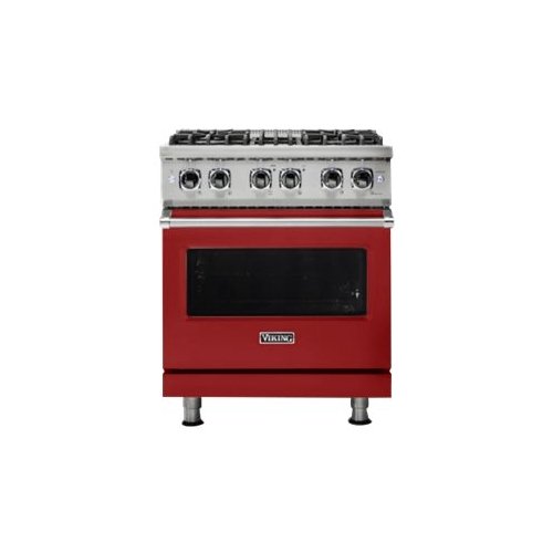 Viking – Professional 5 Series 4.7 Cu. Ft. Freestanding Dual Fuel True Convection Range with Self-Cleaning – San Marzano Red