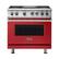 Front. Viking - VGR Freestanding 7-Series Gas 36"W Range - San Marzano Red.
