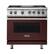 Front. Viking - Freestanding 7 Series Dual Fuel Self-Clean 36"W Range - Kalamata Red.