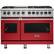 Front. Viking - 5-Series Dual Fuel Self-Clean 48"W Sealed Burner Range - San Marzano Red.