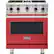 Front. Viking - Professional 5 Series 4.0 Cu. Ft. Freestanding LP Gas Convection Range - San Marzano Red.