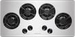 Frigidaire - 36" Built-In Gas Cooktop - Stainless - Larger Front