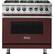 Front. Viking - 5-Series 5.6 Cu. Ft. Self-Cleaning Freestanding Dual Fuel Convection Range - Kalamata Red.