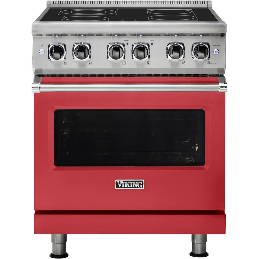 Viking – Professional 5 Series 4.7 Cu. Ft. Freestanding Electric True Convection Range with Self-Cleaning – San Marzano Red