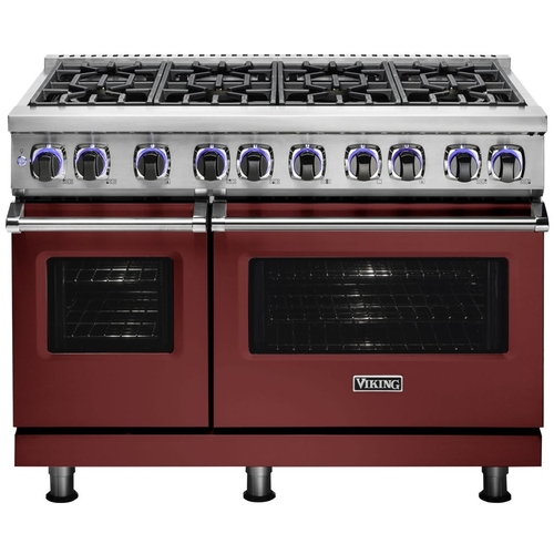 Viking - Professional 7 Series 7.3 Cu. Ft. Freestanding Double Oven Dual Fuel LP Gas Convection Range with Self-Cleaning - Kalamata Red