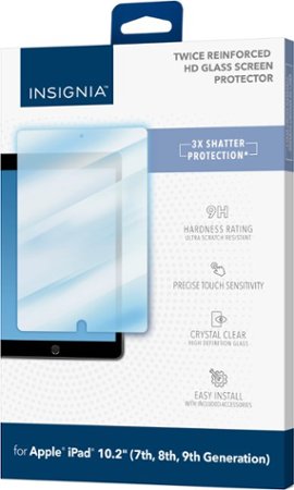 Insignia™ - Glass Screen Protector for Apple® iPad 10.2 (7th, 8th and 9th Gen) - Clear_2