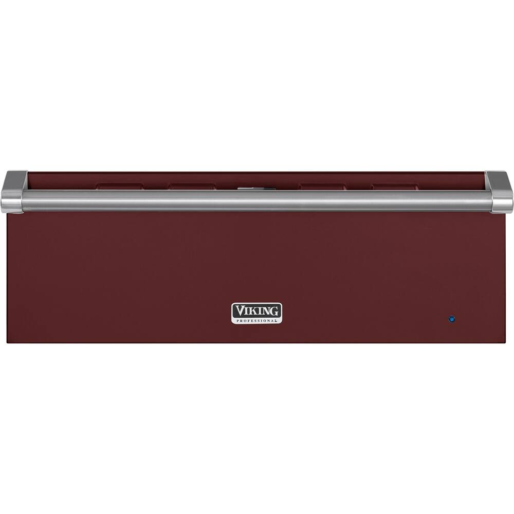 Front. Viking - Professional 5 Series 29" Warming Drawer - Kalamata Red.