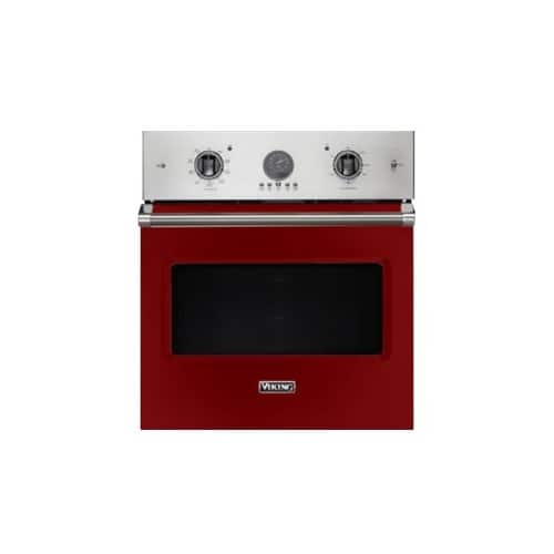 Front. Viking - Professional 5 Series 27" Built-In Single Electric Convection Oven - San Marzano Red.