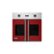 Front. Viking - Professional 7 Series 30" Built-In Single Electric Convection Oven - Reduction Red.