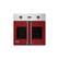 Front. Viking - Professional 7 Series 30" Built-In Single Electric Convection Oven - Reduction Red.