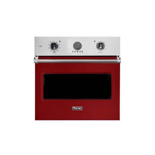 Front. Viking - Professional 5 Series 30" Built-In Single Electric Convection Oven - Kalamata Red.