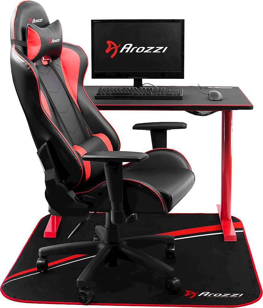 Alt View 12. Arozzi - Office/Gaming Chair Floor Mat - Red.