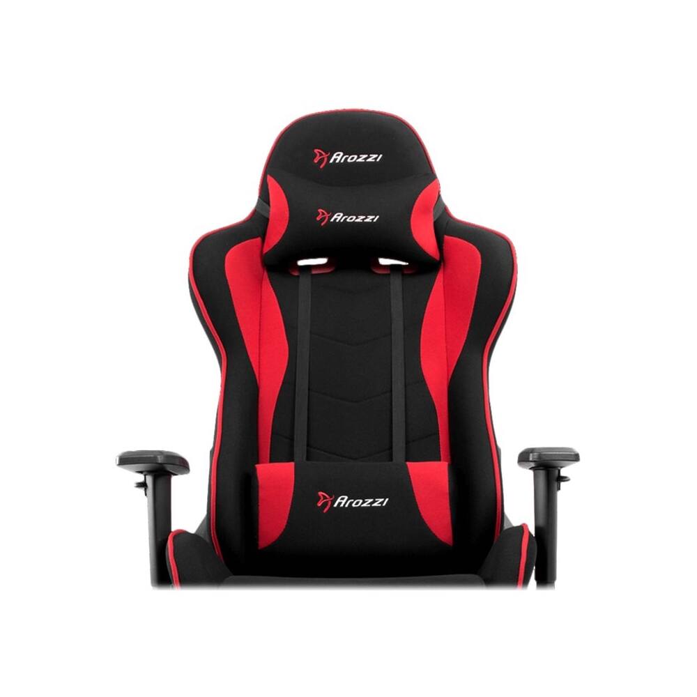 Alt View 14. Arozzi - Forte Mesh Fabric Ergonomic Gaming Chair - Black - Red Accents.