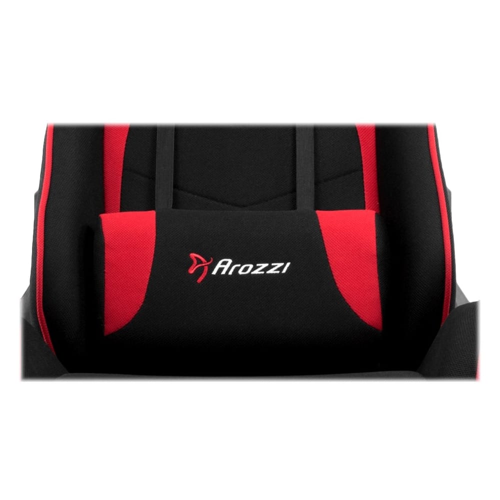 Alt View 15. Arozzi - Forte Mesh Fabric Ergonomic Gaming Chair - Black - Red Accents.