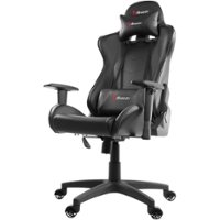 Arozzi - Forte PU Leather Ergonomic Gaming Chair - Black - Front_Zoom