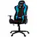 Front. Arozzi - Forte Mesh Fabric Ergonomic Gaming Chair - Black - Blue Accents.