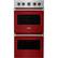 Front. Viking - Professional 5 Series 27" Built-In Double Electric Convection Wall Oven - San Marzano Red.