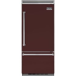Viking - Professional 5 Series Quiet Cool 20.4 Cu. Ft. Bottom-Freezer Built-In Refrigerator - Kalamata Red - Front_Zoom