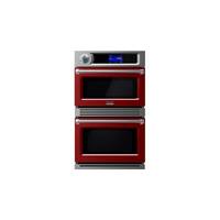 Viking - Professional 7 Series TurboChef 30" Built-In Double Electric Convection Wall Oven - Reduction Red - Front_Standard