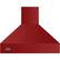 Front. Viking - Professional 5 Series 48" Externally Vented Range Hood - Reduction Red.