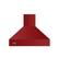 Front. Viking - Professional 5 Series 48" Externally Vented Range Hood - San Marzano Red.
