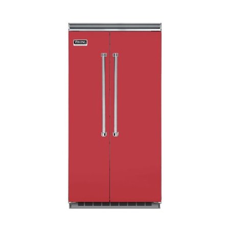 Viking - Professional 5 Series Quiet Cool 25.3 Cu. Ft. Side-by-Side Built-In Refrigerator - San Marzano Red