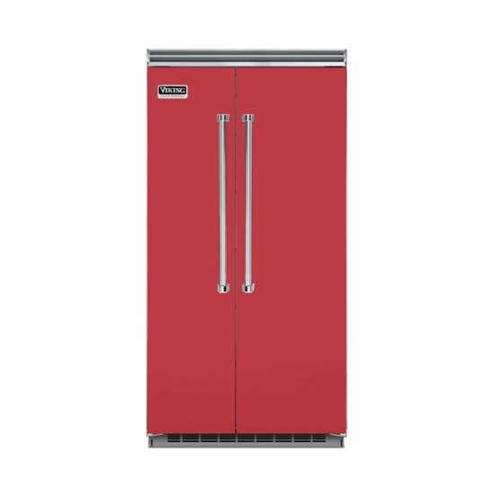 Front Zoom. Viking - Professional 5 Series Quiet Cool 25.3 Cu. Ft. Side-by-Side Built-In Refrigerator - San marzano red.
