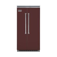 Viking - Professional 5 Series Quiet Cool 25.3 Cu. Ft. Side-by-Side Built-In Refrigerator - Kalamata red - Front_Zoom