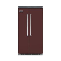 Viking - Professional 5 Series Quiet Cool 25.3 Cu. Ft. Side-by-Side Built-In Refrigerator - Kalamata Red - Front_Zoom