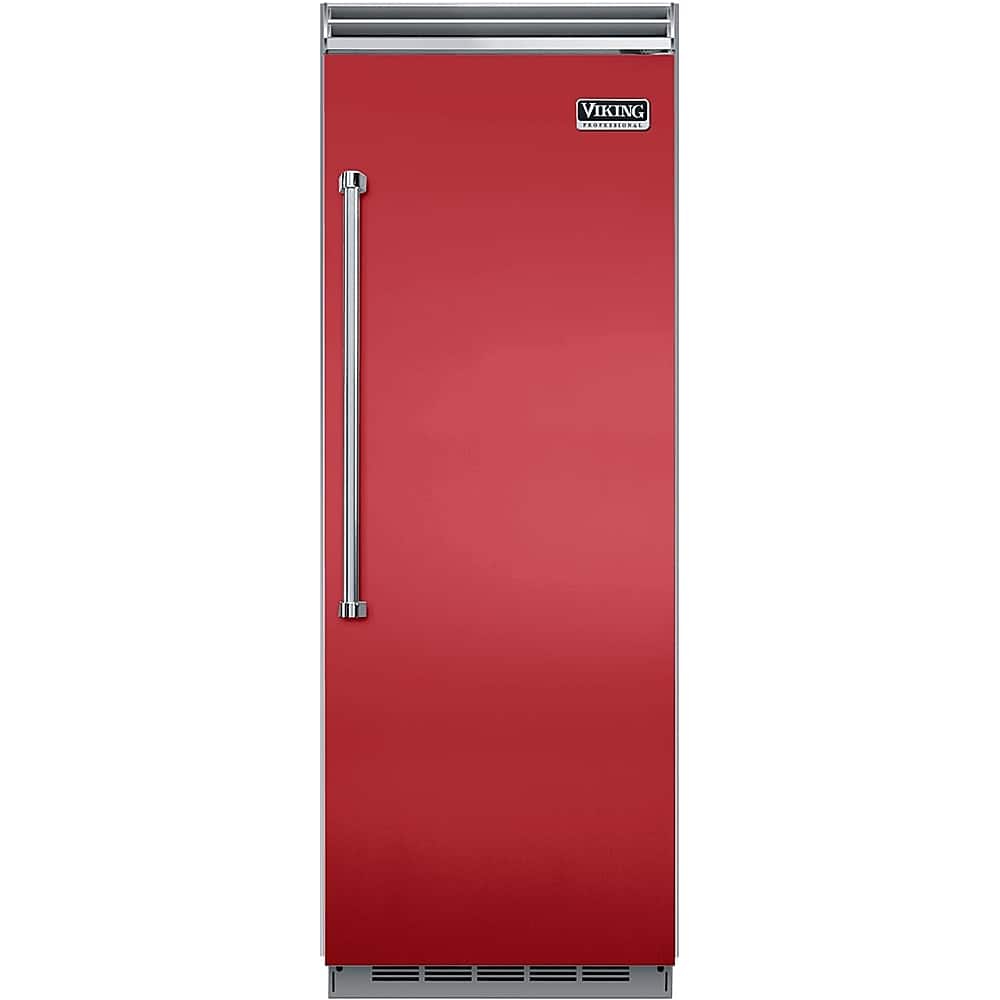 Front. Viking - Professional 5 Series Quiet Cool 17.8 Cu. Ft. Built-In Refrigerator - San Marzano Red.