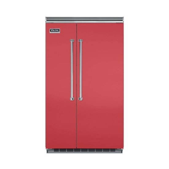 Viking – Professional 5 Series Quiet Cool 29.1 Cu. Ft. Side-by-Side Built-In Refrigerator – San Marzano Red