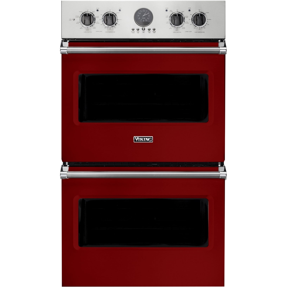 Viking – Professional 5 Series 30″ Built-In Double Electric Convection Wall Oven – Reduction Red