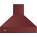 Front. Viking - Professional 5 Series 30" Externally Vented Range Hood - Reduction Red.
