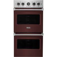 Viking - Professional 5 Series 27" Built-In Double Electric Convection Wall Oven - Kalamata Red - Front_Zoom