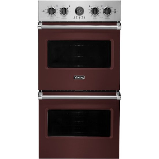 Viking – Professional 5 Series 27″ Built-In Double Electric Convection Wall Oven – Kalamata Red