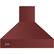 Front. Viking - Professional 5 Series 36" Externally Vented Range Hood - Reduction Red.