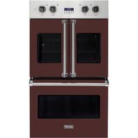 Viking - Professional 7 Series 30" Built-In Double Electric Convection Wall Oven - Kalamata Red - Front_Zoom