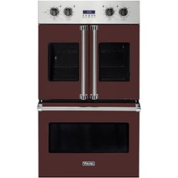 Viking - Professional 7 Series 30" Built-In Double Electric Convection Wall Oven - Kalamata red - Front_Zoom