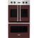 Front Zoom. Viking - Professional 7 Series 30" Built-In Double Electric Convection Wall Oven - Kalamata Red.