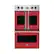 Front. Viking - Professional 7 Series 30" Built-In Double Electric Convection Wall Oven - San Marzano Red.