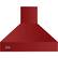 Front. Viking - Professional 5 Series 36" Externally Vented Range Hood - San Marzano Red.